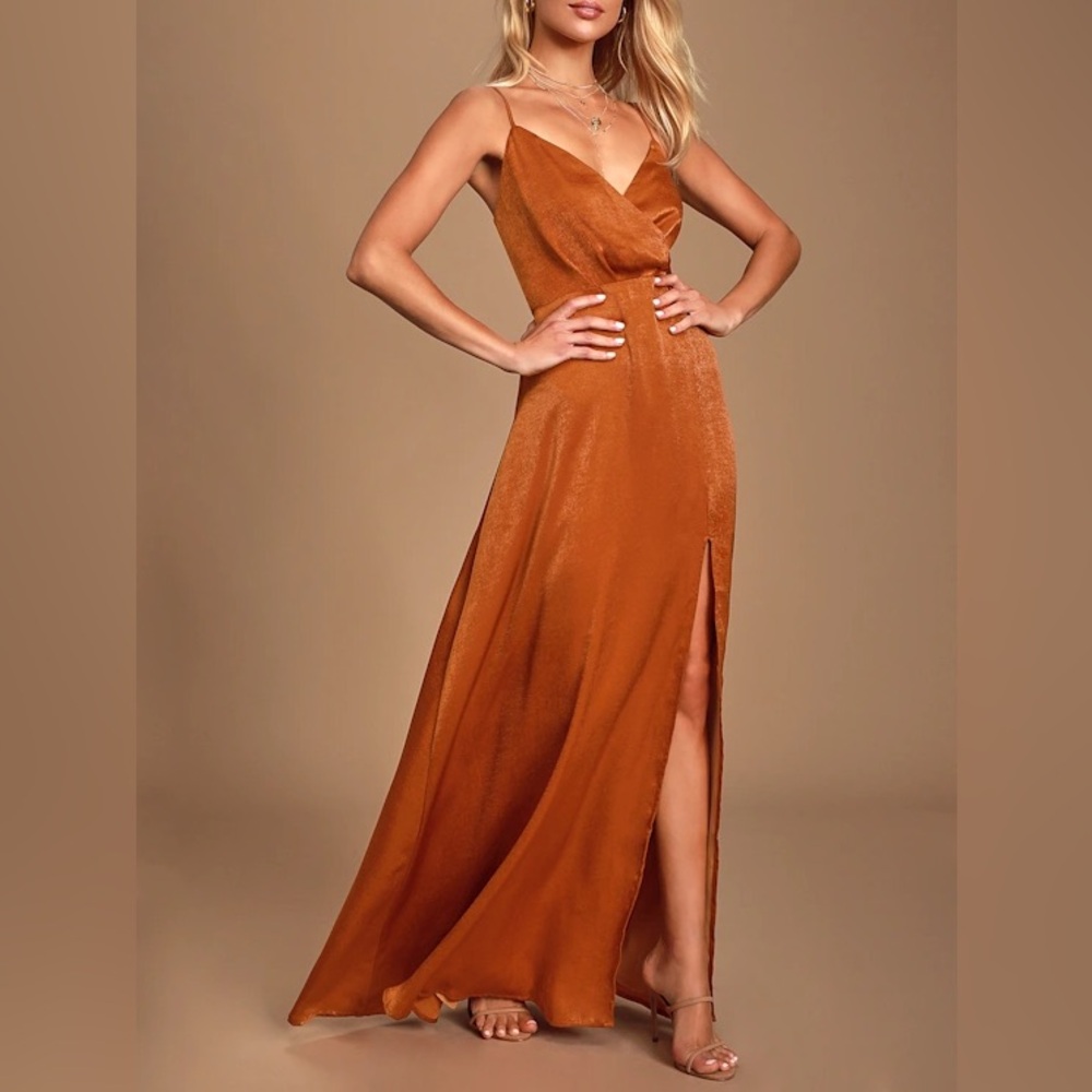 Lulu's Rust Maxi Dress
